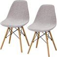 thumbnail image 1 of Shell Dining Room Chair Slipcovers Set of 2/4/6,Stretch Modern Armless Lounge Chair Slipcovers Protector for Kitchen Dining Living Room(Light Gray,2Pcs), 1 of 5
