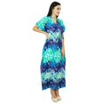 thumbnail image 3 of Bimba Femme Longue Robe de Nuit Bohème en Coton Kaftan Maxi, 3 of 5