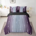 thumbnail image 2 of YST 7-Piece Ombre and Gradient Geometric Comforter Set, Full, Purple and Grey, Dots and Wave Stripe Pattern, 2 of 4