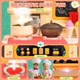 thumbnail image 4 of Qaba Kids Kitchen Playset with Real Lights and Sounds, Green, 4 of 10