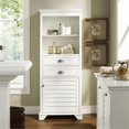 thumbnail image 2 of Crosley Lydia Contemporary Linen Cabinet in White, 2 of 9
