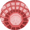 thumbnail image 1 of Ahgly Company Tapis Rond Lavable en Machine Intérieur Transitionnel Rose Corail Clair, 3 Pieds Rond, 1 of 7