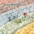 thumbnail image 4 of Rainbow Flocking Bath Mat, Bathroom Rug Water Absorbent Non-Slip Soft Microfiber Carpet Mat for Tub Sink Shower and Bath Room Cute Cartoon Doormat, 24"x16"-Rainbow, 4 of 6