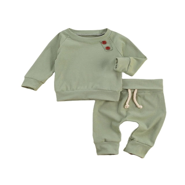 Hauts à Manches Longues Unisexes pour Bébé et Pantalons Longs