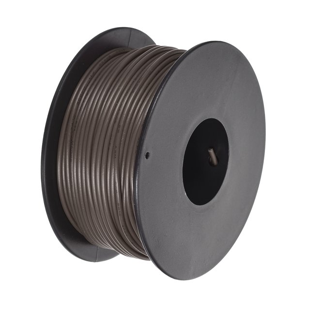 Uxcell 24AWG Stranded Wire Hookup 30M/100ft Brown, Electrical Wire UL1007 Spool