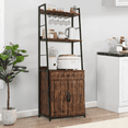 thumbnail image 4 of Bakers Rack with Drawer 70.8" Baker Rack with Cabinet Tall Bar Cabinet Industrial Kitchen Stand with Storage Large Microwave Storage Stand Freestanding Tall Bar Living Room, 4 of 6