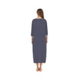 thumbnail image 4 of Faithtur Robe de Nuit d'Été pour Femme Grande Taille à Rayures Col Rond Fermeture Éclair Jupe de Sommeil, 4 of 5