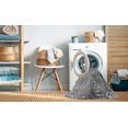 thumbnail image 2 of Ahgly Tapis d'Intérieur Lavable en Machine Carré Transitionnel Gris Fumé, 5 Pieds Carré, 2 of 7