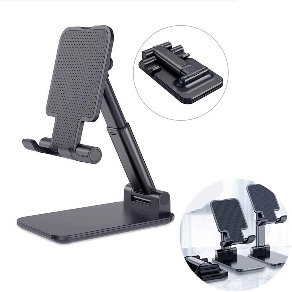 WHAMVOX Desk Cell Phone Holder Phone Stand Black ABS For Families 1Pack