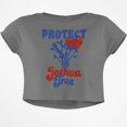 thumbnail image 1 of National Park Retro 70s Sunset Joshua Tree Junior Boxy Crop Top T Shirt, 1 of 1