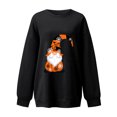 thumbnail image 4 of 2023 Chandail en Molleton de Mode pour Femmes 50 % de Rabais Liquidation Mode Automne Hiver Halloween Lunettes Fille Imprimé Décontracté Sport Col Rond Survêtements Manches Longues, 4 of 4