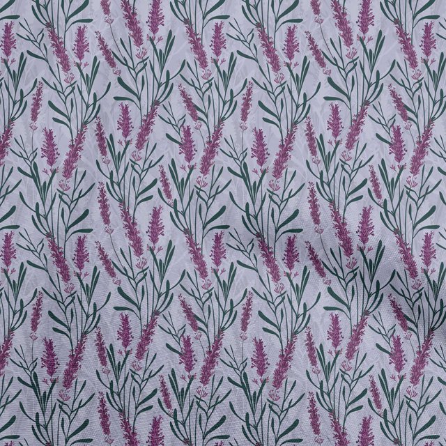 oneOone Rayon Purple Fabric Floral Sewing Craft Projects Fabric Prints By Yard 56 Inch Wide