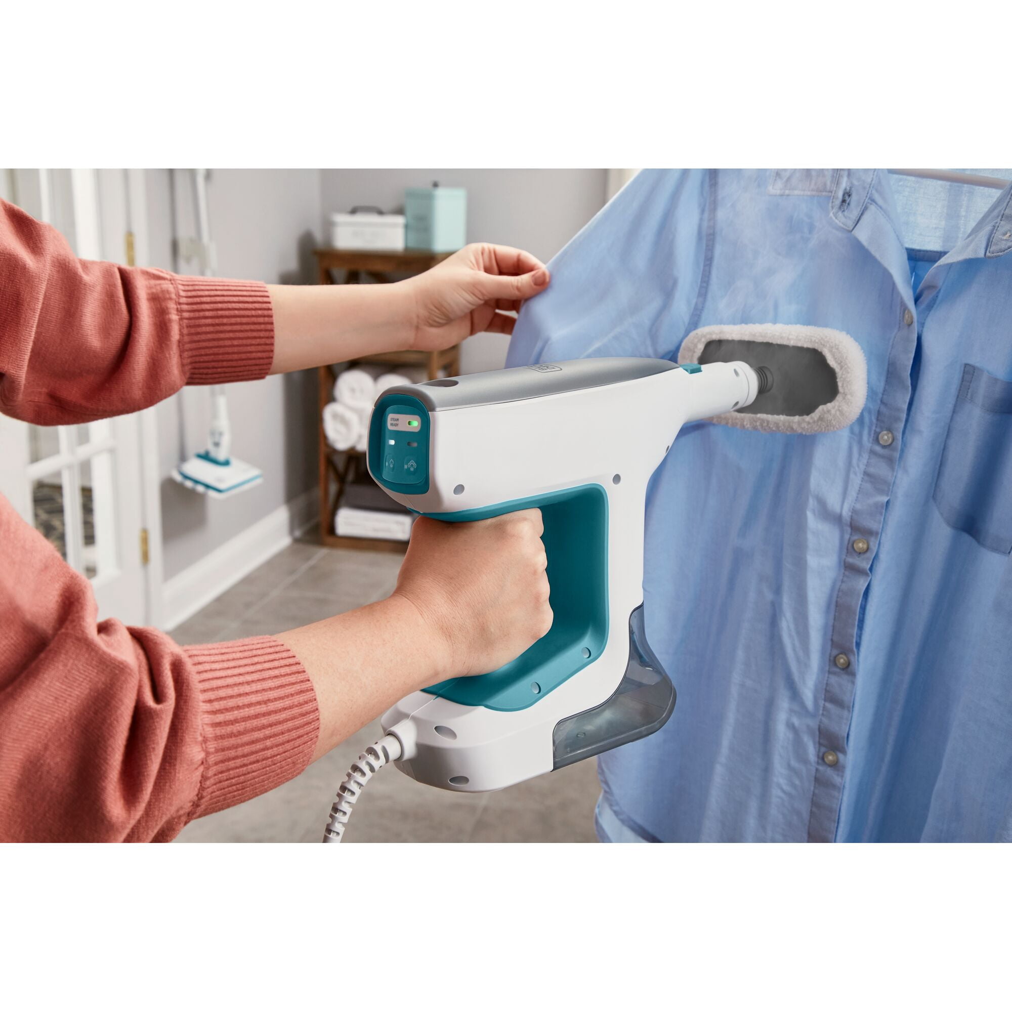 BLACK+DECKER SteamMop Multipurpose Steam Cleaning System with 7 Attachments + Storage Wall Mount