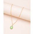 thumbnail image 1 of Goldtone Collier Goutte de Naissance Verte d'Août, 1 of 1
