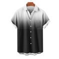 thumbnail image 2 of fatyb Button down Shirts for Men Short Sleeve Lightweight Beach Shirts Summer Gradient Collar Blouses, 2 of 4