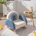 thumbnail image 2 of Costway Kids Rocking Chair Children Armchair Velvet Upholstered Sofa w/ Solid Wood Legs, 2 of 10