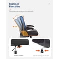 thumbnail image 2 of BestOffice Ergonomic Mesh Executive Office Chair with Lumbar Support and Flip-Up Arms, Swivel Rolling Task Chair, Blue, 2 of 7