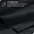 thumbnail image 2 of Bare Home Flannel Sheet Set - 100% Cotton - Deep Pocket - King, Black, 4-Pieces, 2 of 7