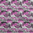 thumbnail image 1 of oneOone Georgette Viscose Pink Fabric Writing Font Sewing Craft Projects Fabric Prints By Yard 42 Inch Wide, 1 of 4