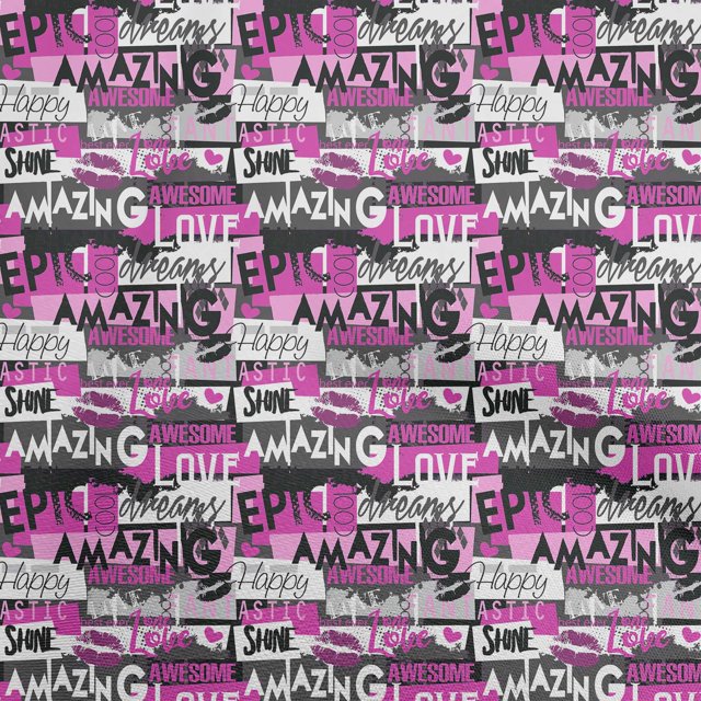 oneOone Georgette Viscose Pink Fabric Writing Font Sewing Craft Projects Fabric Prints By Yard 42 Inch Wide