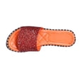 thumbnail image 2 of Cameland Women's Summer New Plus Size Frosted Sequin Line Over Beach Flats Light Sandals, 2 of 8