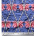thumbnail image 1 of Soimoi Poly Georgette Fabric Floral & Ogee Damask Decor Fabric Printed Yard 52 Inch Wide, 1 of 1