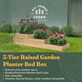 thumbnail image 2 of All Things Cedar 3-Tier Raised Garden Planter Bed Box, Western Red Cedar Build, 2 of 7