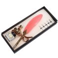 thumbnail image 4 of Feather Pen Set, Antique Retro Decorative Calligraphy Pen Kit  For Students For Calligraphy Practicing For Writing For Teachers, 4 of 8