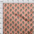 thumbnail image 2 of oneOone Georgette Viscose Fabric Leaves & Floral Block Print Fabric BTY 42 Inch Wide, 2 of 4