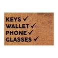 thumbnail image 1 of Velvet Printed Carpet for Front Door Entrance Absorbent Bathroom Mat with English Design Overlay, 1 of 7