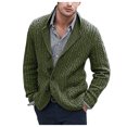 thumbnail image 1 of Dvkptbk Sweater Man Fashion Long Sleeve Wool Sweater Wool Sweater Button Pocket Knit Tops Clothes on Clearance, 1 of 5