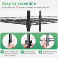 thumbnail image 4 of FDW Shelving 5 Wire Tier Kitchen Storage Cart Rack Units Pantry, Black, 4 of 7
