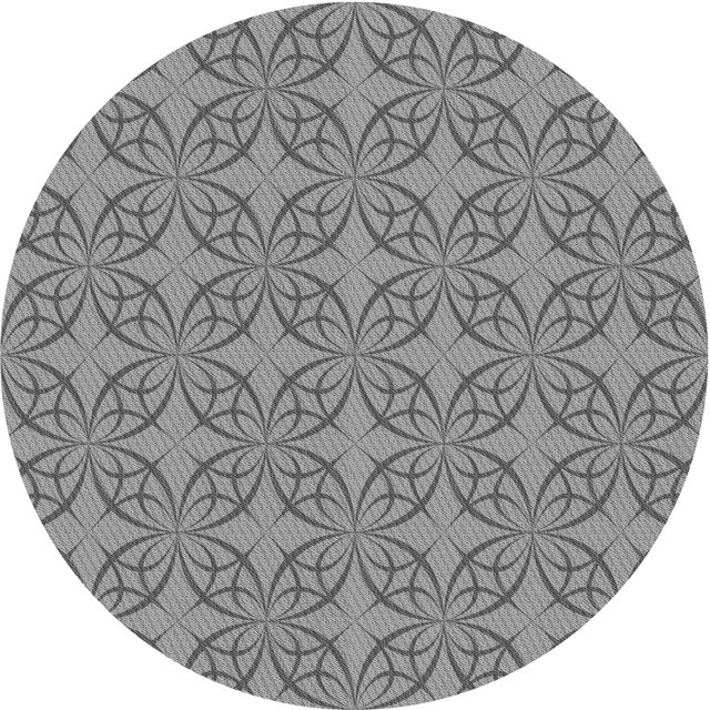 Ahgly Company Tapis d'Intérieur Lavables en Machine, Ronds, Transitionnels, Gris Clair, 4' Ronds