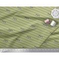 thumbnail image 3 of Soimoi Green Rayon Fabric Text & Goggles Stripe Print Fabric by the Yard 56 Inch Wide, 3 of 5