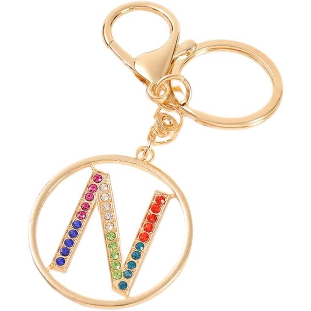 Letter Keychain,26 Letters A-Z Decorative Letter Keychain,Name Keychain for Women Girls Men Teenager Gift