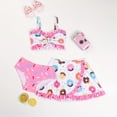 thumbnail image 3 of Sunnyoo Big Girls 3 Piece Swimsuit Cartoon Bikini Set Skirt Bathing Suits, Sizes 3-12, 3 of 6