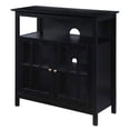 thumbnail image 2 of Convenience Concepts R3-0202 Big Sur Modern Solid Wooden Highboy TV Stand, Black, 2 of 6