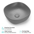 thumbnail image 3 of Aquaterior Bathroom Ceramic Sink Faucet Kit w/ LED Lighted Mirror Towel Rack, 3 of 10