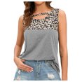 thumbnail image 1 of Blouses à Manches Courtes pour Femmes Mode Femmes Décontracté Col Rond Léopard T-Shirt à Manches Courtes Gilet Blouse Hauts Femmes Hauts à Manches Courtes Femmes Blouse à Manches Courtes Hauts à Manches Courtes pour Femmes, 1 of 8