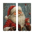 thumbnail image 1 of Hearth & Gear Santa Curtains Home Suitable For Living Rooms Rural Style Winter Scenery Cute Santa Printed Pole Curtains Translucent Travel Window Curtain Shower Curtain Cute Glitter Curtains for, 1 of 4