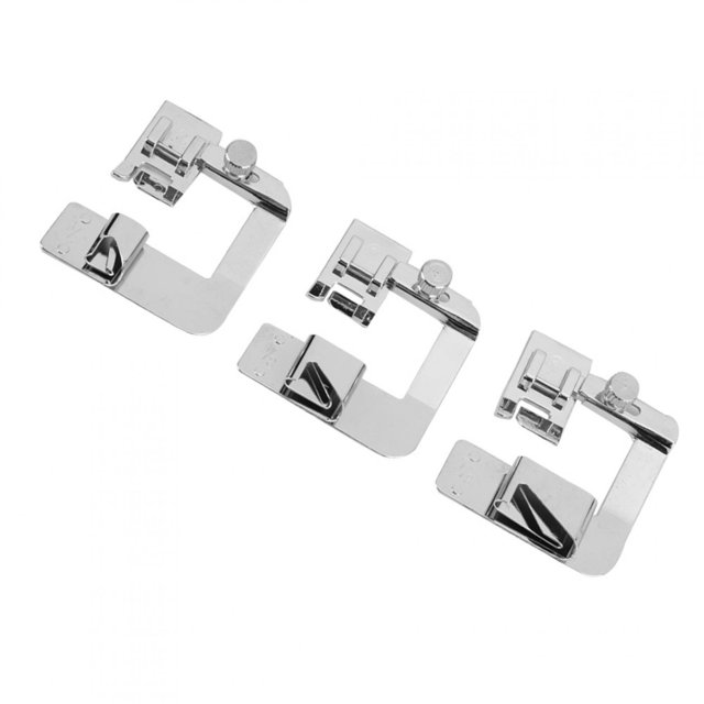 Rolled Hem Foot, 3Pcs Presser Foot, Blouses Skirts For Bedspreads Curtains