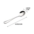 thumbnail image 3 of Mefallenssiah 1010 Poignée Vaisselle Cuillère en Acier Inoxydable Cuillère à Café Fourchette à Fruits Fournitures d'Hôtel Cuillère Ronde Cuillère à Dîner Cuillère pour Enfants, 3 of 3