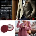thumbnail image 5 of Unique Bargains 10pcs 32L Fabric Cloth Covered Button 20mm Round Metal Shank Sewing Buttons for Suits Dress Blouses, Caramel, 5 of 5