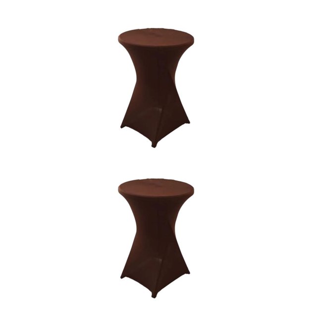 Wweixi Versatile Elastic Cocktail Table Set Fitting For Any Occasion Environmentally Friendly Polyester light brown 2Set