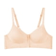 thumbnail image 4 of VEKDONE Woman's Solid Color Thin Style Ventilate Large Size Bra Without Steel Rim Beige 46/105, 4 of 6