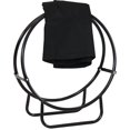 thumbnail image 1 of Sunnydaze Étagère de Rangement Extérieure en Acier Robuste pour Bois de Chauffage et Anneaux à Bûches avec Couvercle d'Anneau à Bûches en PVC Résistant aux Intempéries - 24 Pouces - Noir, 1 of 10