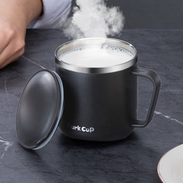 SuoKom Tasse en Acier Inoxydable avec Couvercle et Poignée - Tasse Réutilisable à Double Isolation de 400 ml - pour la Maison, le Bureau et les Voyages Tasses à Café Tasses de Déjeuner