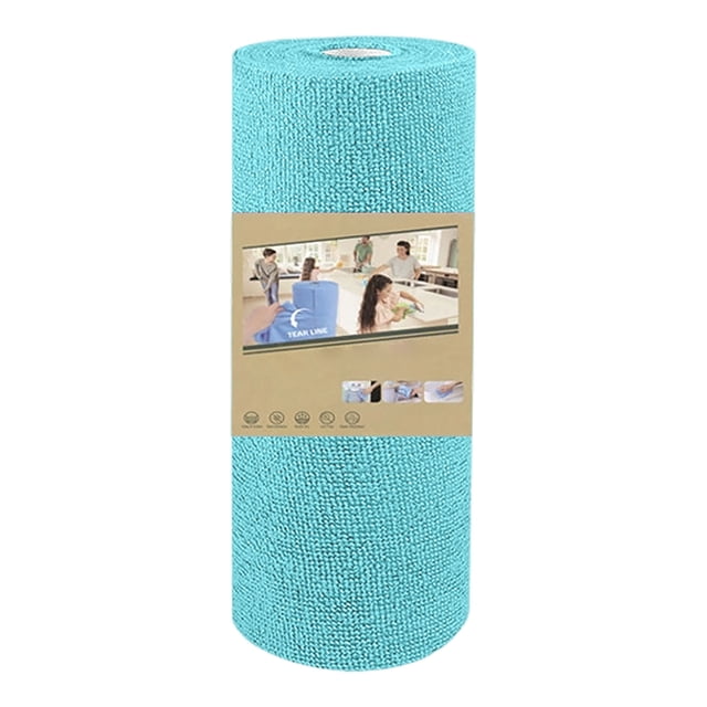 Microfiber Cleaning Cloths Roll 20 Pack for Dry and Wet Use with Cartoon Dish Towels Reusable Tear Cloth Absorbent and Fast Drying for Kitchen Cleaning and Wash Cloths