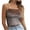Khaki, variant on Gold Tops for Women Sexy Womens Casual Fashion Sleeveless Gold Velvet Sling Solid Color Top Blouse