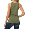 thumbnail image 4 of QUINDOS 2025 Débardeurs pour Femmes Été Vert Basique Mode Décontracté Sans Manches Col Rond Hauts Chemisiers Gilet Camisoles pour Femmes, 4 of 7